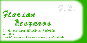 florian meszaros business card